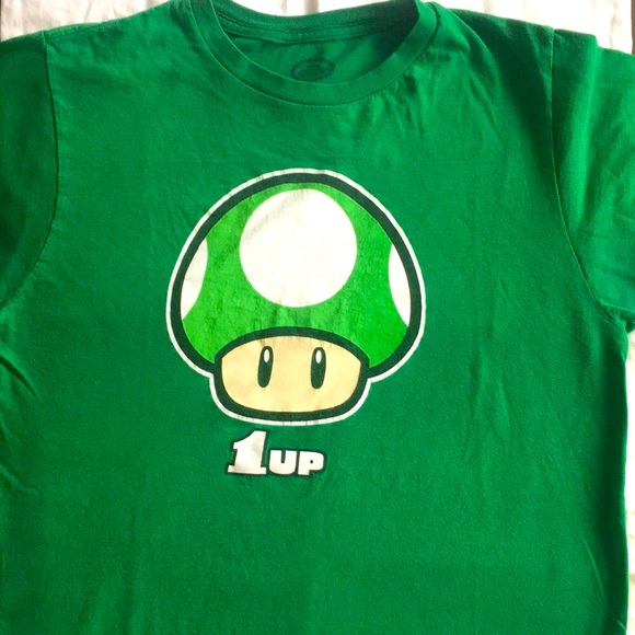 Nintendo 1-Up Green Mushroom T-Shirt - Power-Up Your Style! - Picture 3 of 7